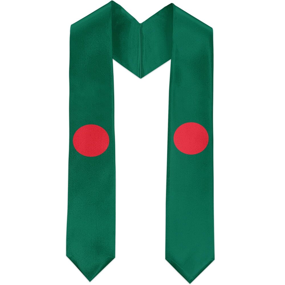 7012 Bangladesh Flag International Graduate Satin Stole Scarf with National